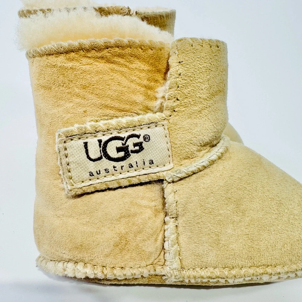 UGG Australia Baby Booties – Soft Sheepskin Comfort with Leather Upper & Outsole - Picture 7 of 14